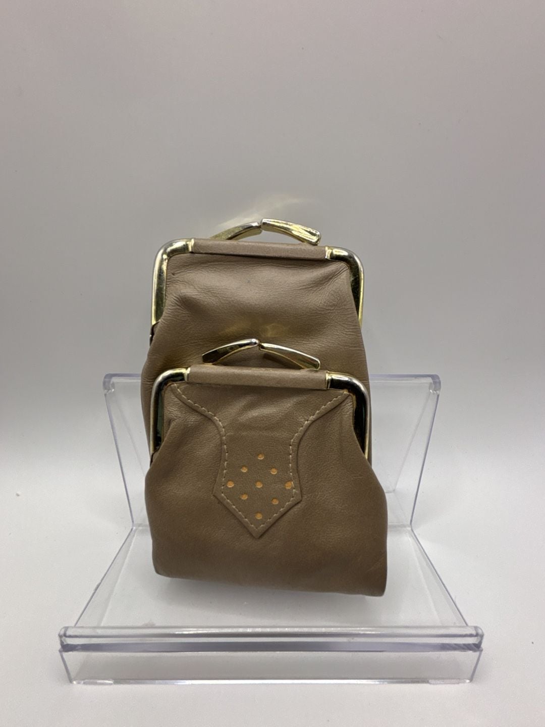 Vintage Roger Gimbel Cigarette Case  Accessories Genuine Leather Kiss Lock Coin